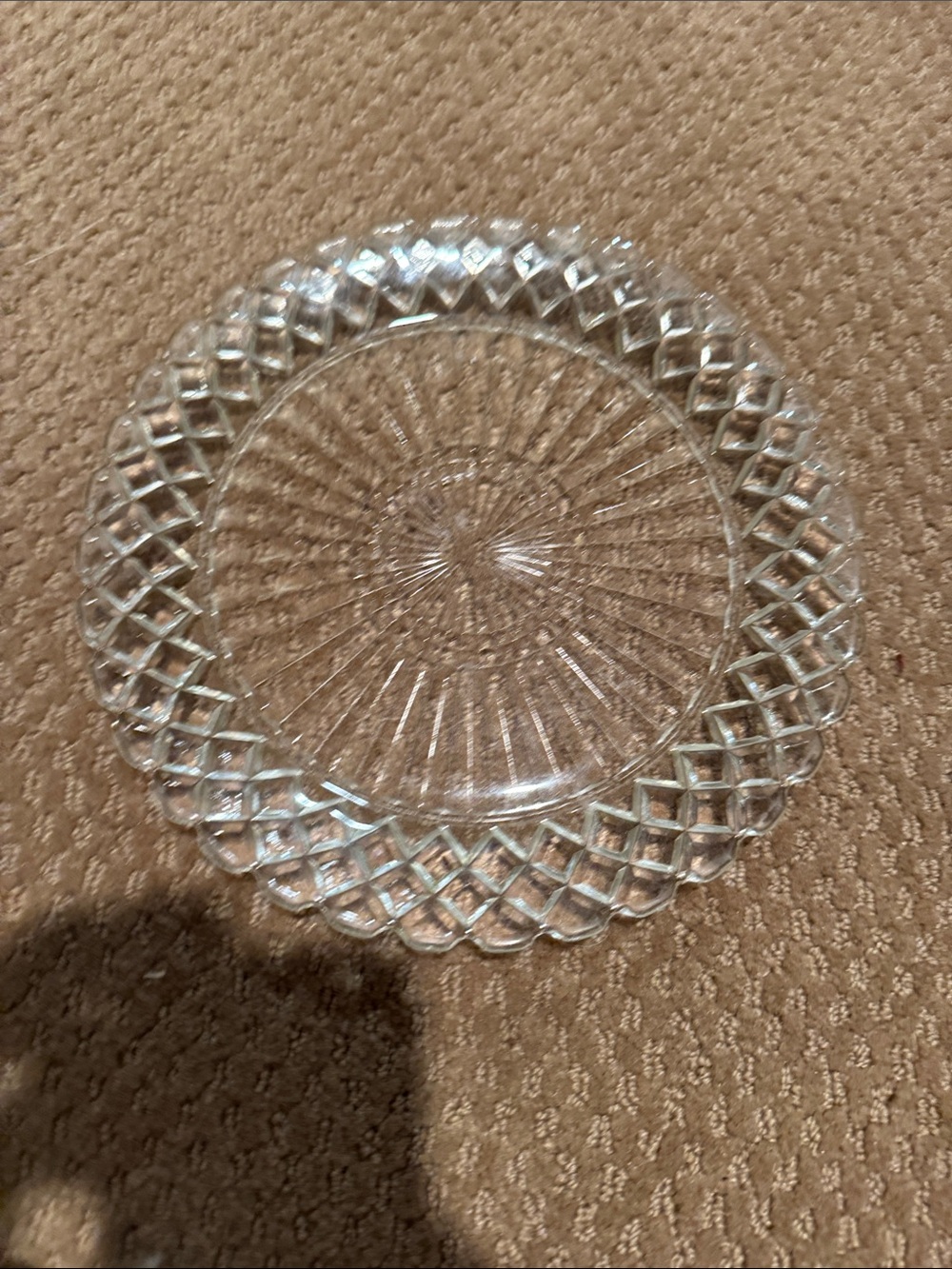 Anchor hocking Waterford (waffle) pattern platter